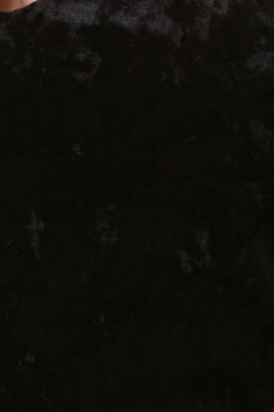 Asymmetrical Velvet Choker Collar Dress