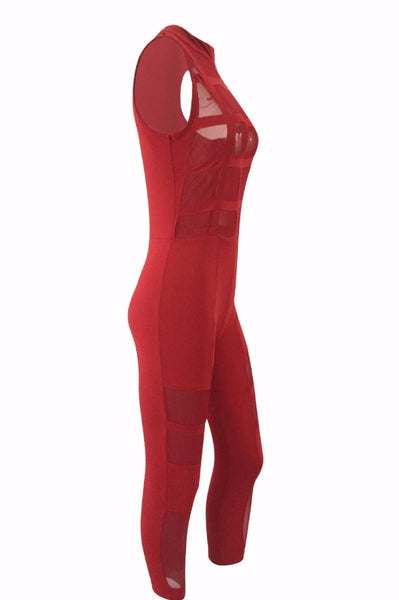 Caged in Mesh Jumpsuit