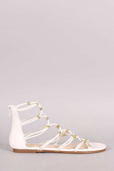 Loryn - Strappy Leather Flat Sandal