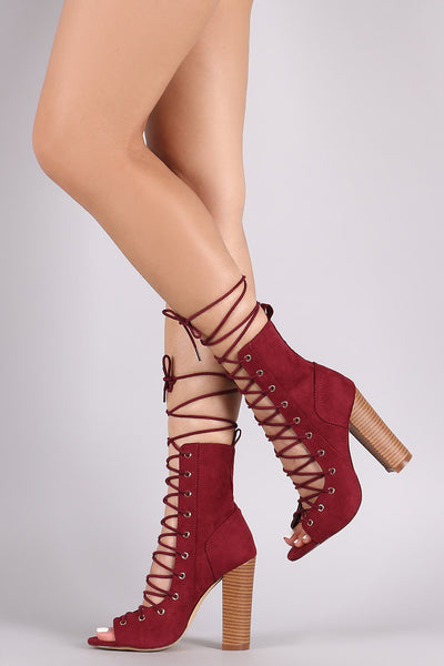 Lori - Open Toe Ankle Booties