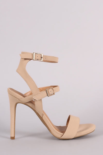 Shidrea - Triple Straps Single Sole Heel