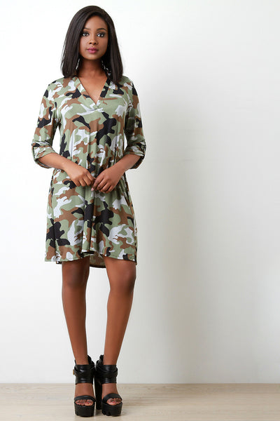 Camo Print Dress