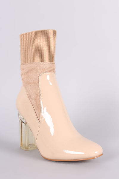 Maura - Lucite Heeled Ankle Boots