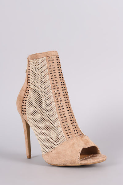 ryan -Cut Mesh Net Stiletto Booties