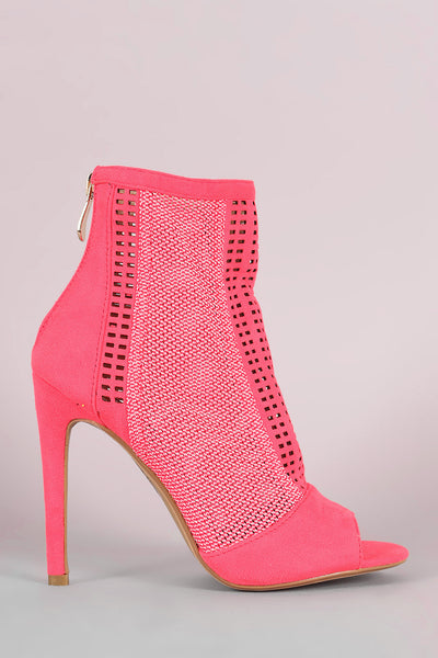 ryan -Cut Mesh Net Stiletto Booties