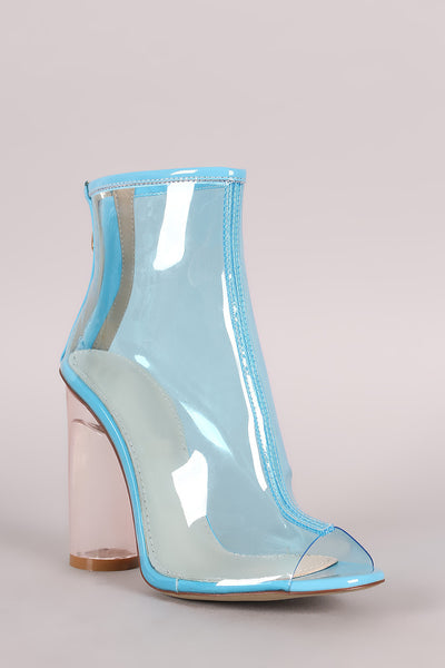 Brooke - Lucite Heel Ankle Boots