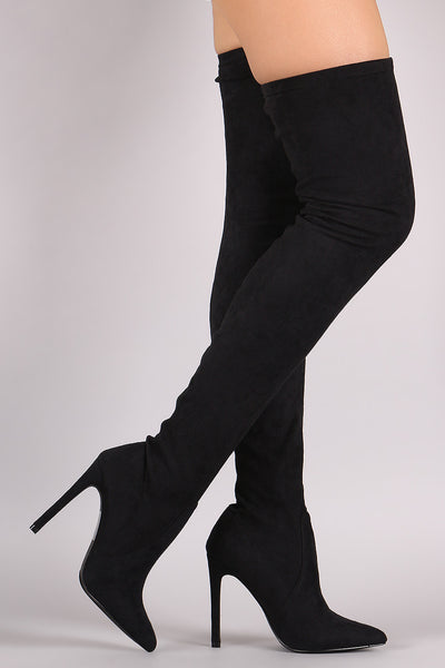 Eria -  Stiletto Suede Over-The-Knee Boots