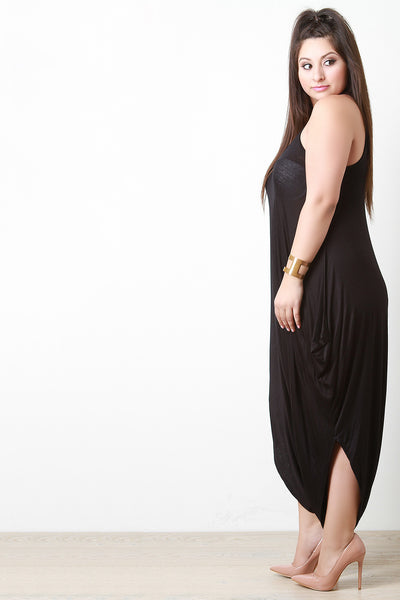 Draped Spaghetti Strap Romper