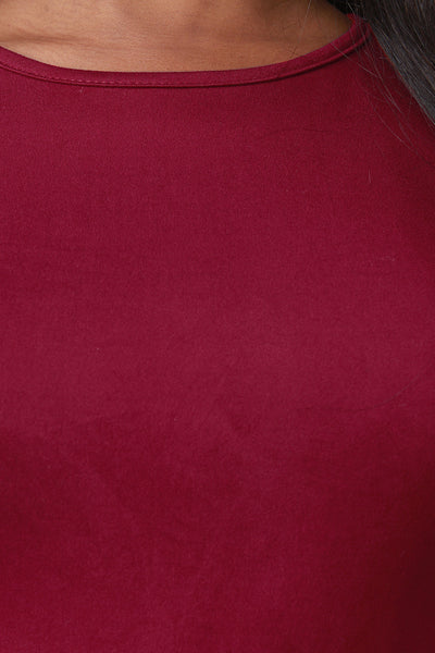 Simple Jersey Knit Long Sleeve Dress