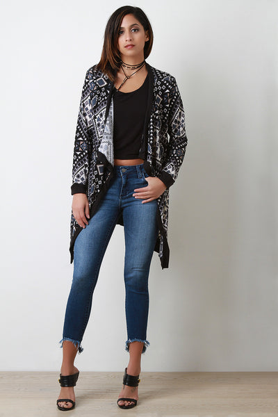Geo Tribal Waterfall Cardigan