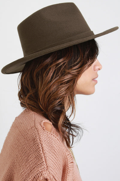 Wide Brim Wool Fedora Hat