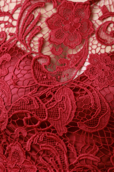 Crochet Lace Sleeveless Cocktail Dress